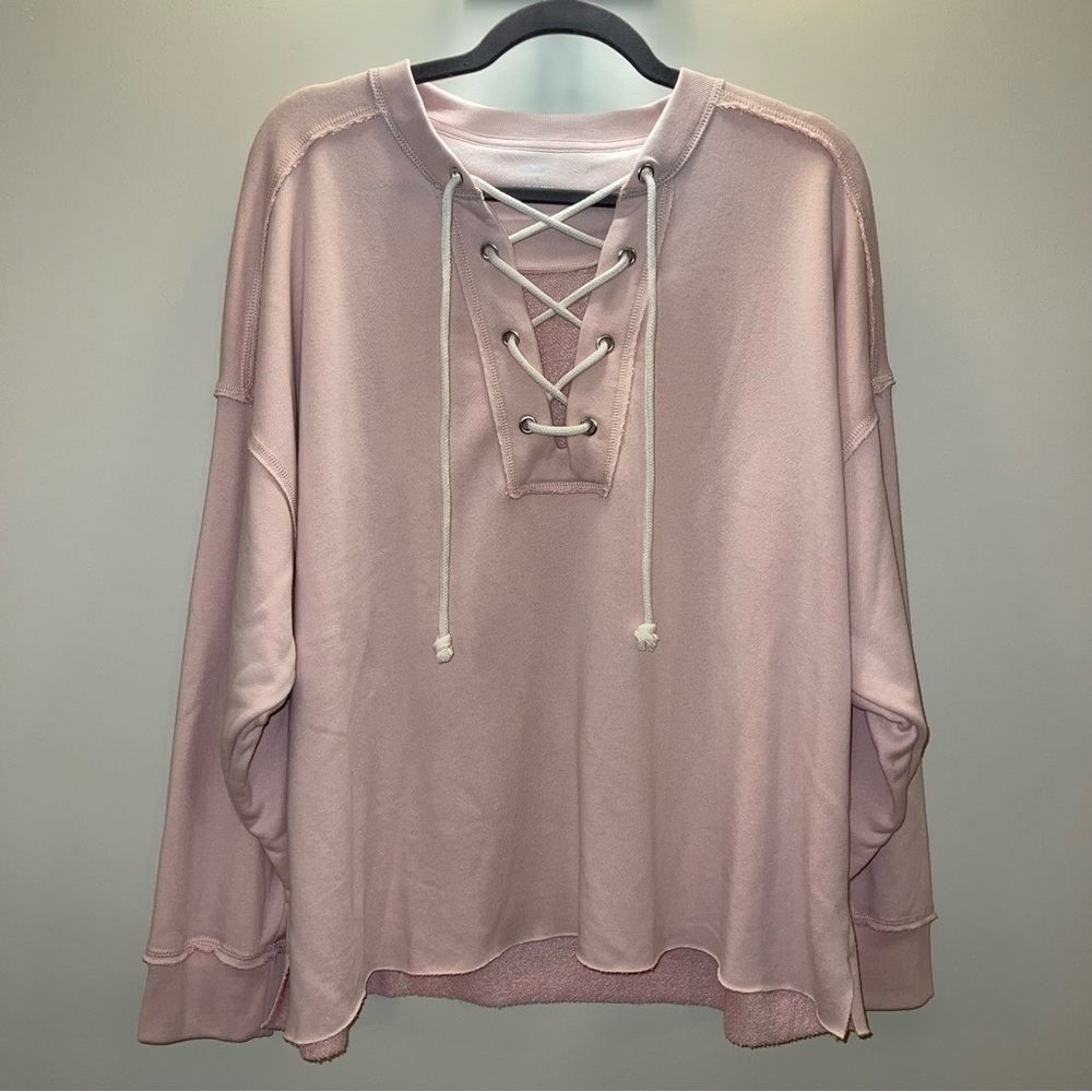 Aerie Lace Up Sweatshirt